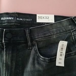Old Navy men's jeans black slim 30 x 33